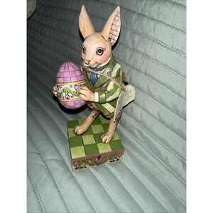 Jim Shore - "COLORFUL DELIGHTS"- BUNNY HOLDING AN EGG -New in Box-Hand Painted